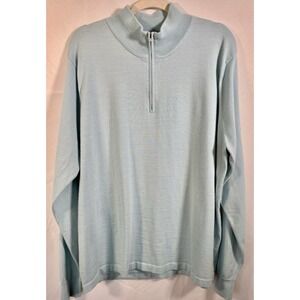 Nordstrom sweater size 2XL 1/4‎ zip long sleeve baby blue